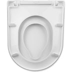 ECOSPA Family Toilet Seat D Shap with Removable Child Seat, Soft Close Quick Release, Easy Top & Bottom Mounting with Adjustable Hinges in White