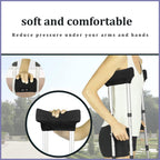 SPRING SEAON Underarm Crutch Pads, Velvet Padded Crutches Covers Non Slip Padding Cushion Crutch Accessories （black）