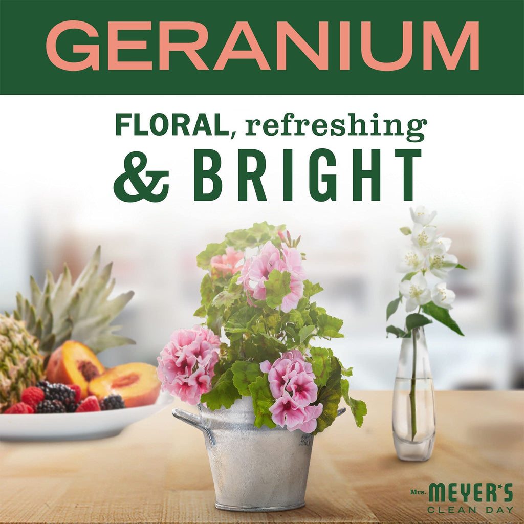 MRS. MEYER'S CLEAN DAY Room and Air Freshener Spray, Non-Aerosol Spray Bottle Infused with Essential Oils, Geranium, 8 Fl. Oz (Pack of 3)