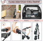 LPOTIUS 3-in-1 Pet Stroller for Small Dogs and Cats, Folding Lightweight Dog Stroller with Detachable Carrier Portable Cat Puppy Jogging Stroller with Cup Holder and Storage Basket, 4 Wheels