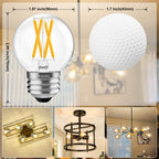 BLINGCOLOR 6 Pack Dimmable G16.5 LED Light Bulbs 60 Watt, E26 LED Bulbs 60 Watt Soft White 3000K, 6W E26 Globe LED Edison Small Light Bulb for Sputnik Chandelier, Vanity Lights, CRI80+, AC120V, 600lm