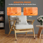 16pcs Round Chair Leg Floor Protectors, Felt Pads Chair Leg Protectors for Hardwood Floors, Silicone Furniture Feet Cups Covers Felt Pads, Prevents Scratches & Reduce Noise, Brown, Small