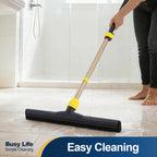 Yocada Floor Squeegee Scrubber Adjustable Telescopic Pole Heavy Duty Household Broom EVA Foam Blade for Garage Courtyard Shower Bathroom Floor Marble Glass Tile Water Foam Cleaning