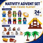 JOICEE 2026 Nativity Advent Calendar 3D Printed Animals Figurines Toys