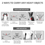 X-Protector Moving Straps - 2 Pairs - Lifting Straps for 2 Movers - Move Furniture Easily and Safely - Perfect for Lifting and Moving Heavy Objects! (with Back Support)