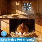 25W Solar Fan for Chicken Coop with Thermostat, Adapter, Metal Solar Powered Exhaust Fan Brushless Motor, MPPT Controller Dual Power Auto-Switch, 24/7 Operation, Dog House, Small Shed Greenhouse