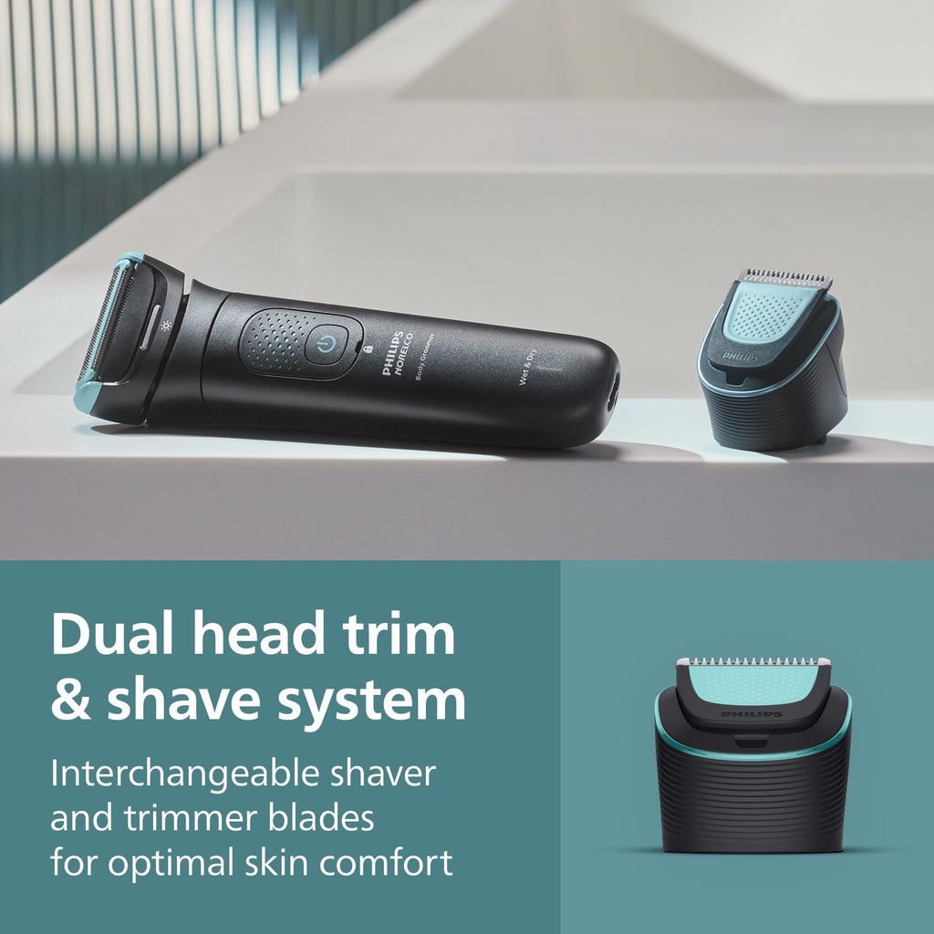 Philips Norelco Body Groomer 7000, Body & Balls, Dual Head Trimmer & Shaver