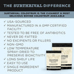 Surthrival: Colostrum Powder (6.5oz), Immune Optimization & Recovery, Powdered Dietary Supplement, Gut Health, Immune Support, Keto Friendly