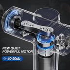 LEERCON Massage Gun Deep Tissue, Silent Motor and Portable Massage Gun with 4 Interchangeable Heads for Deep Muscle Relief and Relaxation, Relax Gift, Black
