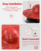 Pool Alarm, Floating Pool Safety Alarms for Inground & Above Ground Pools – Loud 110dB Alert, Adjustable Sensitivity, Protection for Kids & Pets (Red+Black)