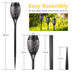 Toodour Solar Torch Flame Lights, 12 Pack Solar Lights Outdoor with Flickering Flame, Waterproof Patio Light Landscape Decoration Lighting for Garden, Lawn, Yard, Outdoor Decorations