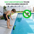 17.5" Professional Pool Brush - Sticks to Walls & Floor, High-Efficiency Heavy Duty Inground/Above Ground Pool Scrub Brushes with Round Ends, Premium Nylon Bristle,Reinforced Aluminium, Safe for Vinyl