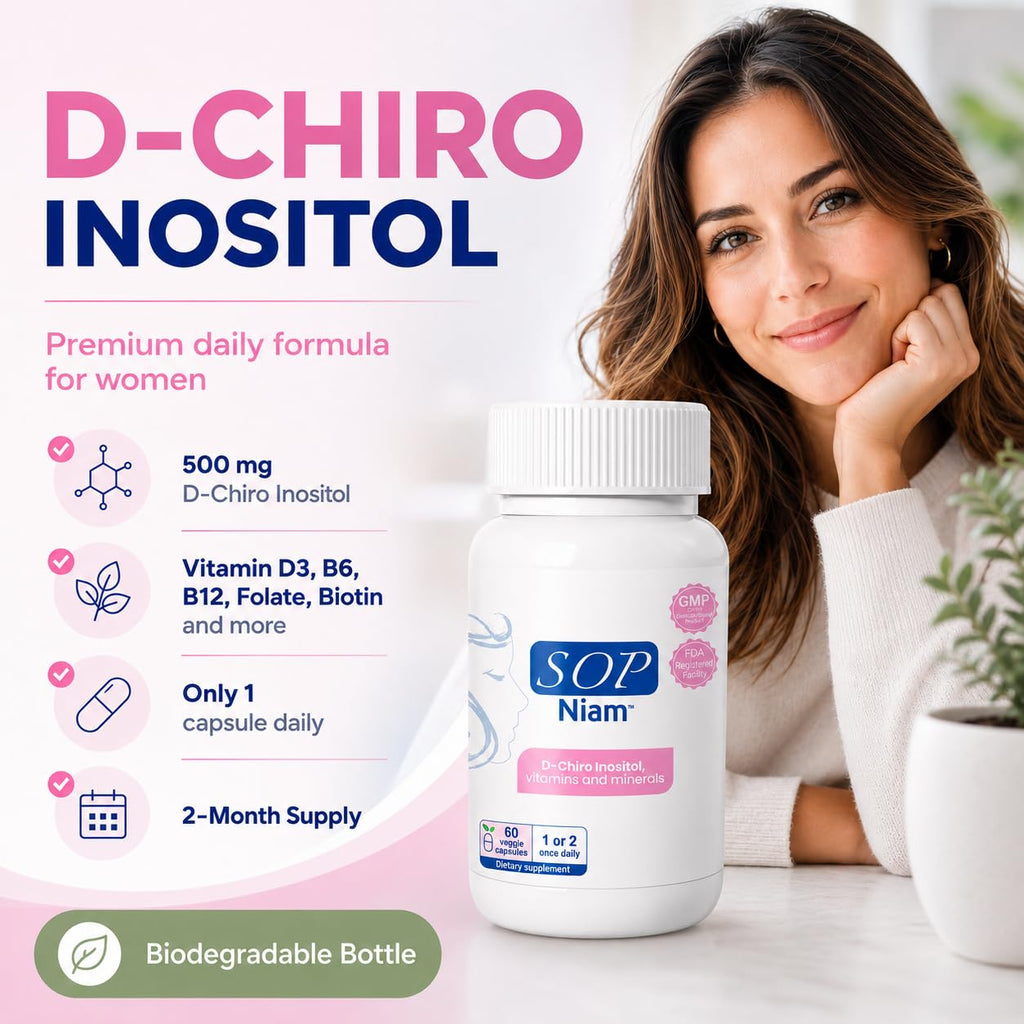 SOP NIAM D-Chiro Inositol 500mg 2-Month Supply | High Potency Inositol