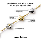 Ana Luisa Charm Bracelets for Women - 14K Gold Plated & Silver Plated