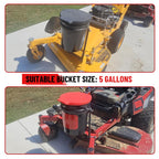 5 Gallon Trash Bucket Holder for Zero Turn Mowers, Bucket Storage Holder