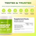 GoBiotix Magnesium Glycinate Powder – Cortisol Supplements for Women and Men – High Absorption Magnesium Complex Calm Supplement with Citrate, Malate – Sugar Free – 420 mg, 60 Servings - Lemon Lime