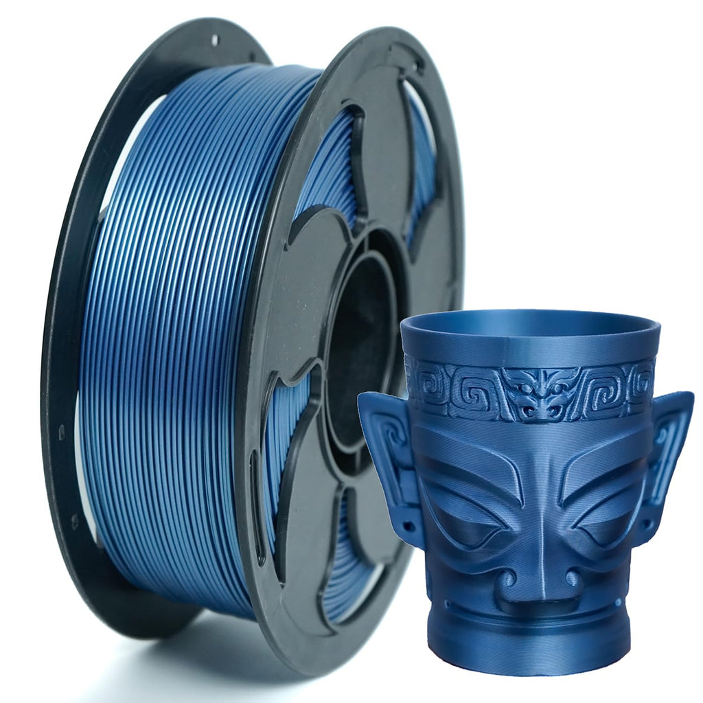 Metal Bluing PLA Filament 1.75mm High Intensity 3D Printer Filament, 1kg (2.2lbs) Spool Toughness Enhanced Metallic Blue PLA 3D Printing Filament Beginner