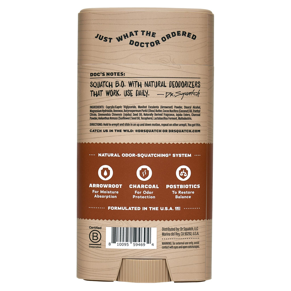 Dr. Squatch Natural Men’s Deodorant, Aluminum Free Deodorant Men (3-Pack)