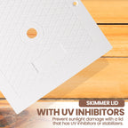 (Combo Pack) Exact Replacements Hayward SPX1082CA Skimmer Basket and Hayward SPX1082E Skimmer Cover (White) - Skimmer Basket Assembly and Square Lid for SP1O82, SP1083, SP1084, SP1085, and SP1086