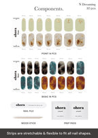 ohora Semi Cured Gel Nail Strips | Art, Glossy | N Dreaming
