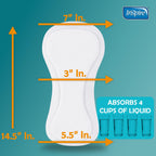Inspire Ultra Absorbency Incontinence Booster Pads | Absorbs Over 4 Cups! | for Women or Men, Adhesive Strip Use in Incontinence Underwear and Diapers Leak-Free (22 Count)