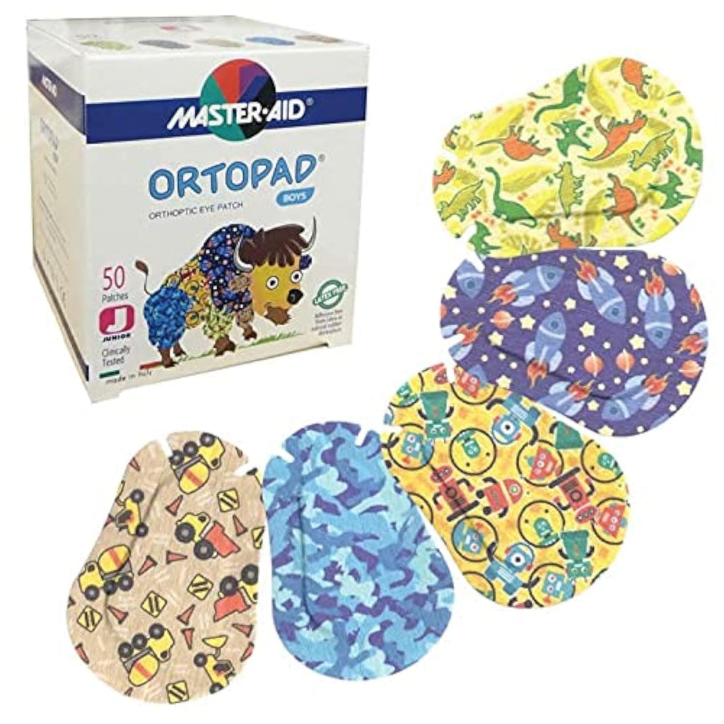 Ortopad® Bamboo Boys Eye Patches, 50/Box (Junior Size, 0-2 yrs) Blue Camo Pack