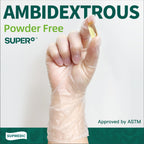 Supmedic Vinyl Disposable Exam Gloves, Clear 4 Mil Powder-Free Latex-Free Medical Food-Safe Cooking Cleaning Glove, 1000 Pcs (Medium)