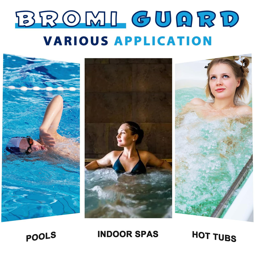 Bromine Tablets for SPA Hot Tub 1lb 50LB Tabs Brominating Tablets Booster Eliminates Bacteria Algae Soft Water Feel No Chlorine Odor Chemical Sanitizer Chlorine Alternative (1 LB)