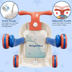 QDRAGON 3 in 1 Baby Walker and Activity Center for Boy, Learning to Walk, Sit to Stand, Early Educational Push Toys with Music Panel for Infant Toddler 12+ Months Blue