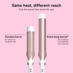 Conair Curling Iron, Double Ceramic, 1 1/2-in. Barrel, White/Rose Gold