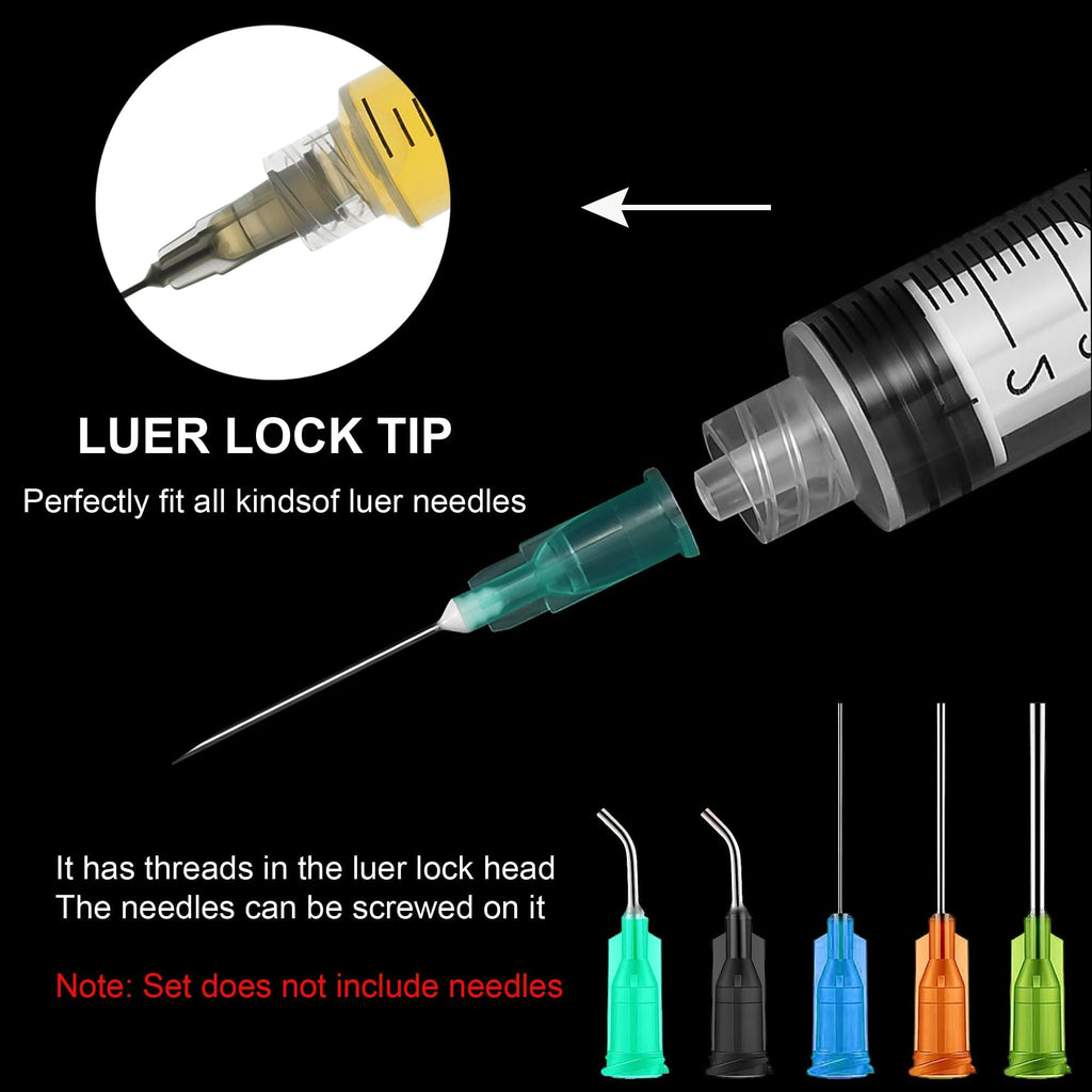 30Pack 1ml Luer Lock Syringe Without Needle - 1cc Plastic Syringes Individually Sterile Sealed with Tip Caps, No Needles ( 30Pack 1 ml )