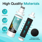 ICEPURE PRO ADQ74793501 NSF/ANSI 401 NSF/ANSI 42Certified Replacement LT1000P, Kenmore Elite 9980, ADQ747935 LT1000PC MDJ64844601 ADQ74793502 Refrigerator Water and LT120F Air Filter, 1Combo