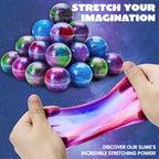 JOYIN Slime Party Favors, 24 Pack Galaxy Slime Ball - Stretchy, Non-Sticky, Mess-Free, Stress Relief, and Safe - Toys for Girls and Boys - Classroom Reward, Party Supplies, Halloween