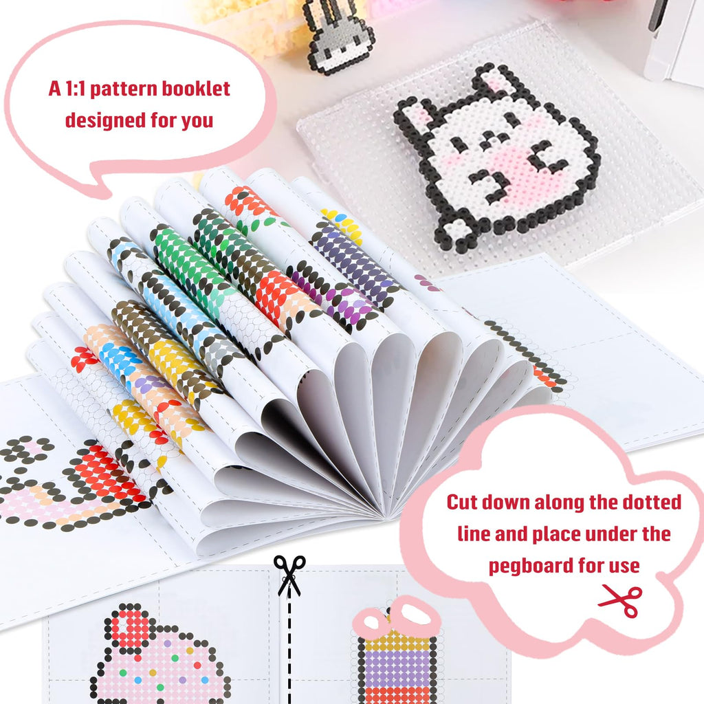 Quefe 24 Colors 5200pcs 5mm Fuse Beads Kit for Kids