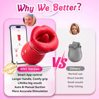 Vibrator Adult Sex Toys for Women - Sovokn 5IN1 Mouth Sucking Vibrator Rose Sex Toy, 10 Tongue Licking, 3 Auto & 1 Manual Sucking Adult Toys New APP, Anal Clit Nipple Vibrators Female Couples Sex Toys