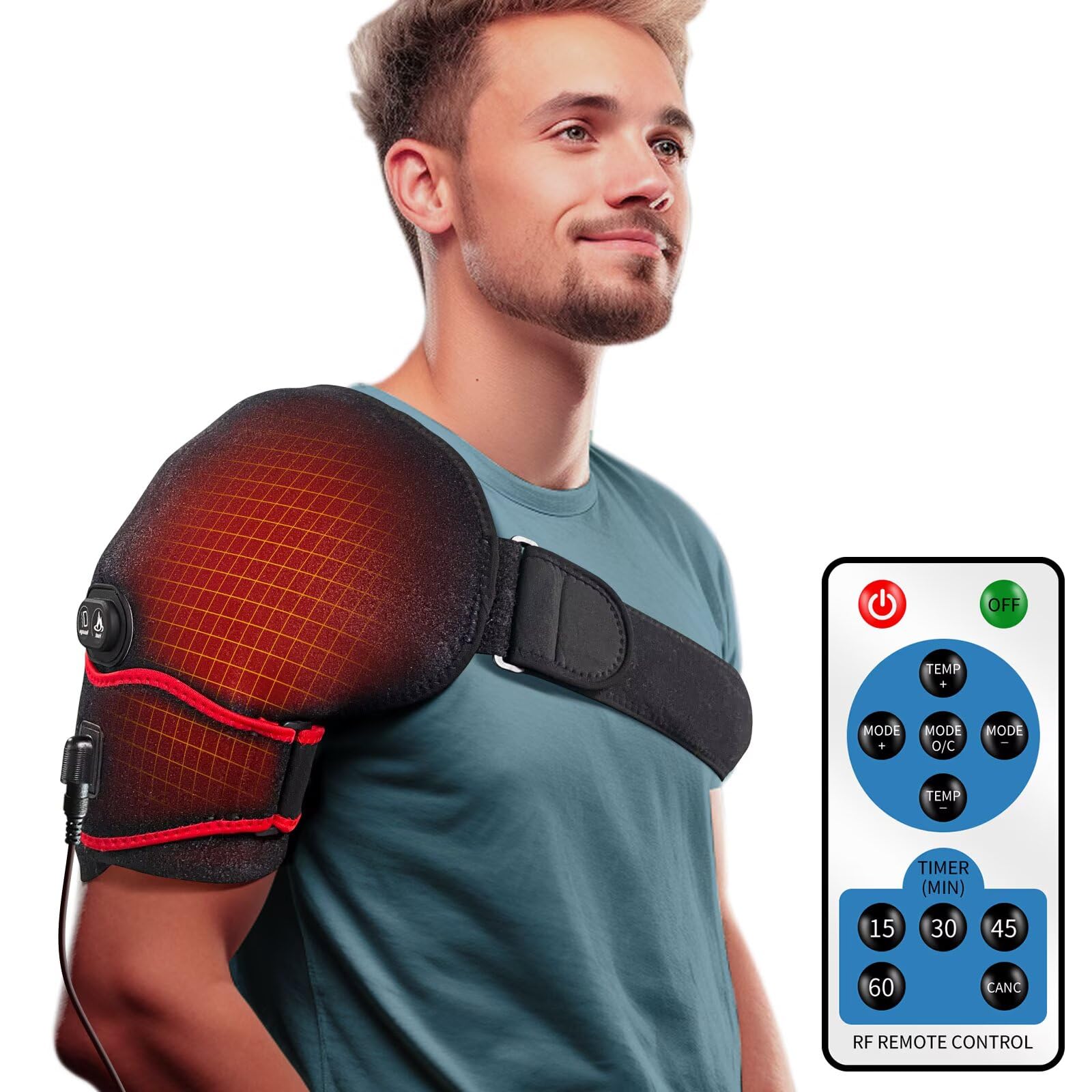 Sticro Adjustable Shoulder Support Brace, Neoprene Massager for Shoulder Pain, Injury, Arthritis