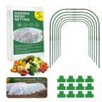 Garden Netting Kit for Raised Beds, 8x24Ft Ultra Fine Mesh Netting with 6 Sets Garden Hoops, Plant Row Cover Insect Netting Birds Pest Barrier Net for Vegetable Fruit Flowers