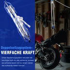 Double Block and Tackle Pulley System with 250Ft x 2/5'' Rope Pulley 6700 LB(30KN) Breaking Strength, 4:1 Lifting Power Sheave Pulley Hoist System for Garage, Attic Heavy Lifting