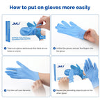 JMU Nitrile Exam Gloves Large, 3.5 Mil, Powder-Free, Latex-Free, Disposable Medical Glove, Blue, 4000 Count