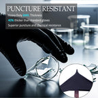 PROMEDIX P Black Disposable Nitrile Gloves, 6Mil 1000 Pcs Food Safe Cooking Gloves Latex Free Rubber Gloves for Cleaning Exam Medium