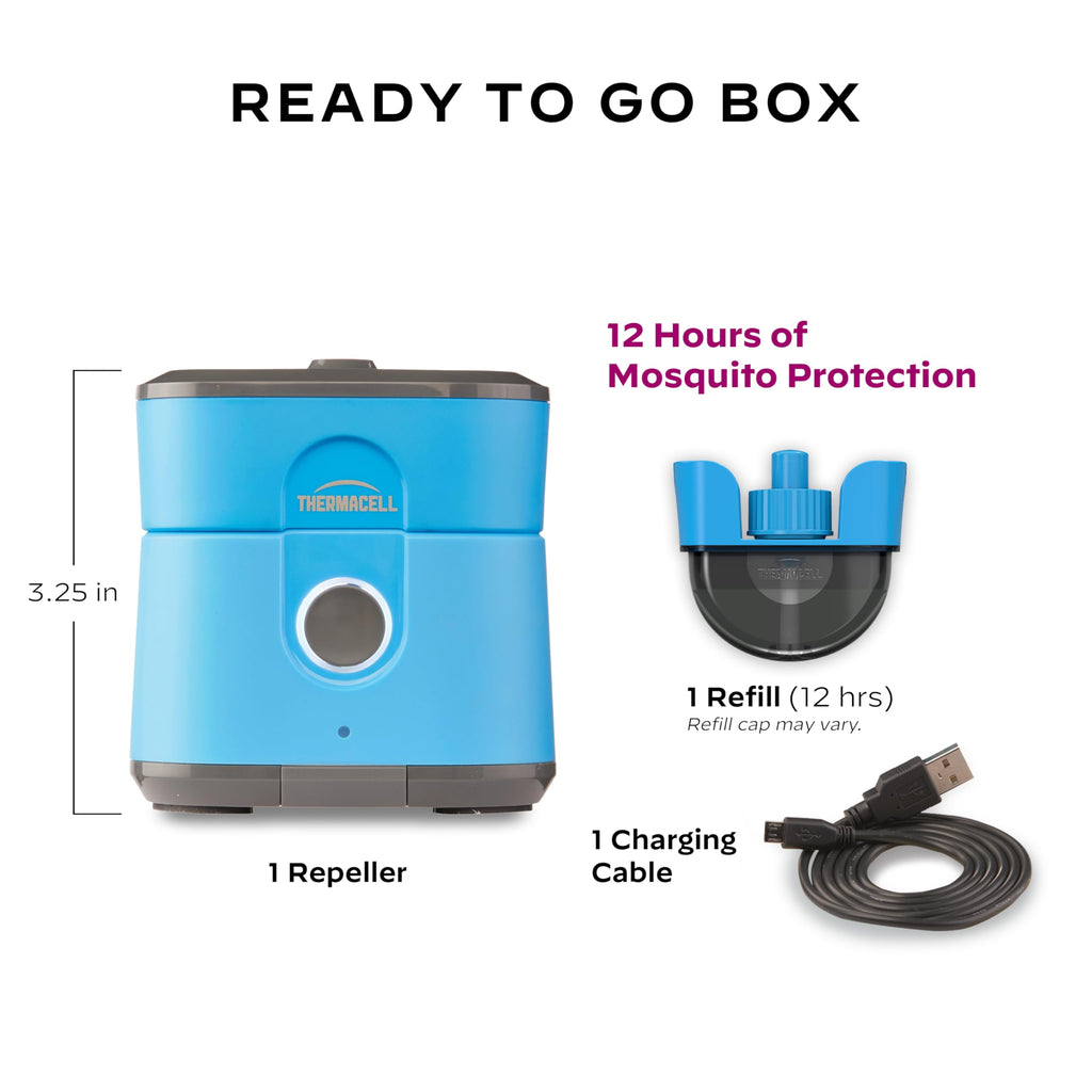 Thermacell Mosquito Repellent Radius Zone, Gen 2.0, Rechargeable; Includes 12-Hour Mosquito Repellent Refill; No Candle or Flame, Easy to Use & Long Lasting; Bug Spray Alternative