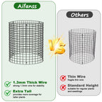 Aifanss 30 Pcs Plant Protectors from Animals, 16x12 Inch Large Metal Plant Cages Chicken Wire Cloche with Zip Ties and Stakes to Keep Animals Out, Garden Vegetables Shrubs Protection Bunny Barricades