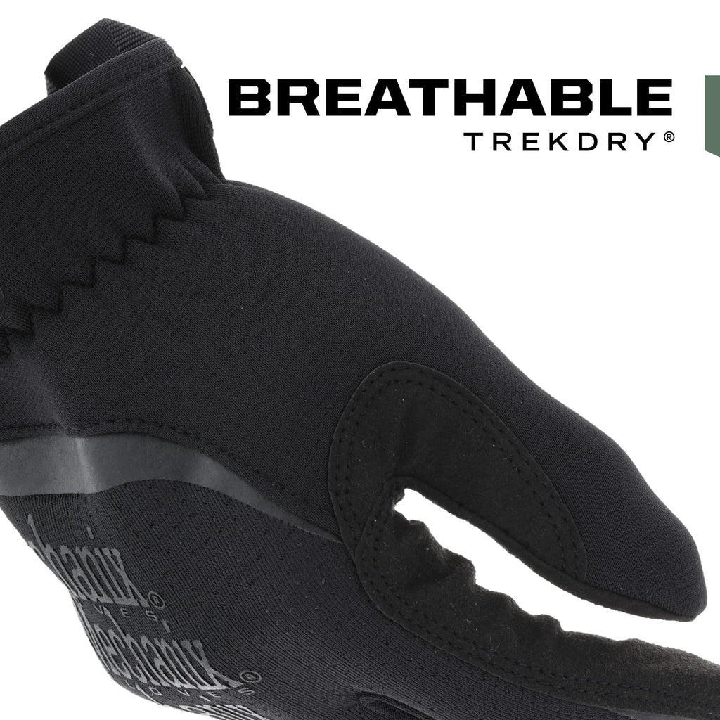 Mechanix Wear FastFit Tactical Gloves - Heavy Duty Lightweight Multipurpose Gloves - Flexible Grip & Reinforced Palm - Touchscreen Capable - Medium- Covert Black