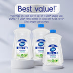 Dial Antibacterial Defense Liquid Hand Soap + Aloe, Aloe Scent, 52 Fl Oz Hand Soap Refill (Pack of 3), Dermatologist-Tested, Gentle Formula