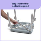 Medline Backless Shower Chair with Arms - 350 lb. capacity, Bench, Stool, Seat for Elderly, Seniors Independent Adult and Disabled Adults