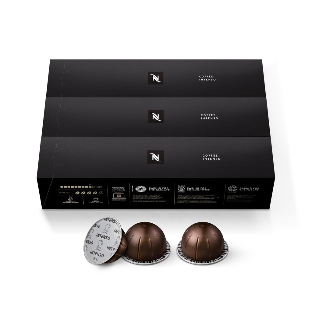 Nespresso Vertuo, Intenso, Dark Roast, 30-Count Coffee Pods