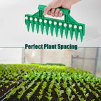 HHTHH Seed Dibber, Multifunctional Seed Spacer Tool, Seed-in Soil Digger Garden Spacer aid for Planting Seeds Laying Out ideally Spaced Rows (Green)