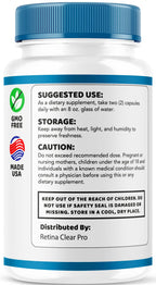 Retina Clear Pro Capsules - Retina Clear Pro Advanced Eye Health Support Pills, Natural RetinaClear Supplement Vitamins Overall Wellness & Support Reviews, 60 Capsules for 1 Month