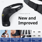 FIGHTECH Rotator Cuff Shoulder Brace for Men and Women - 4 Sizes - Shoulder Support - Pain Relief - Black - X-Large/XX-Large (Chest 48-54" Bicep 17-19")