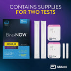 BinaxNOW COVID-19 Antigen Self Test, 1 Pack, 2 Tests Total, COVID Test With 15-Minute Results Without Sending to a Lab, Easy to Use at Home